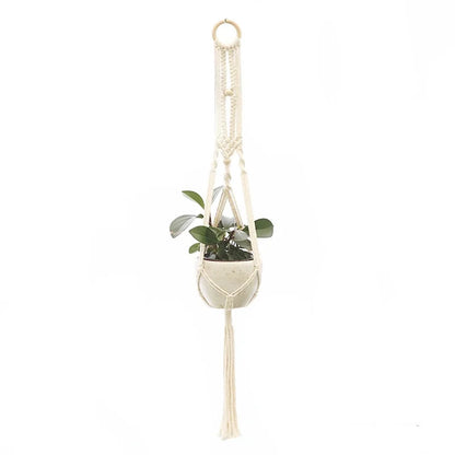 Support pour plante beige