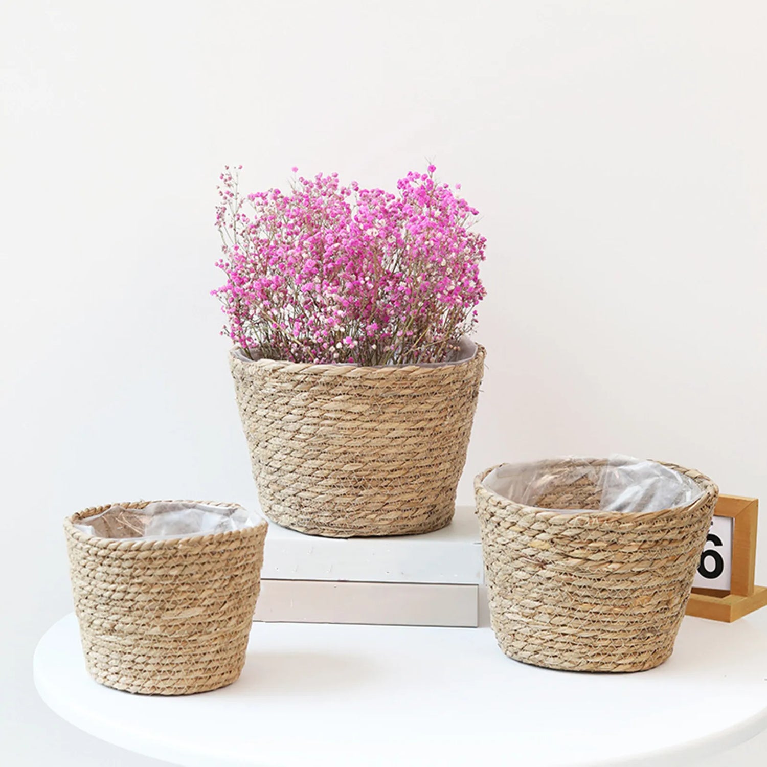 Pots en paille pour plantes